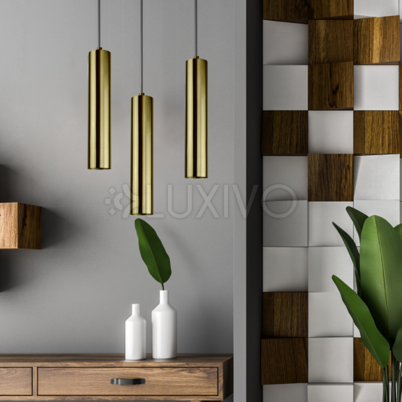 NAPOLI Stropné závesné svietidlo 1x GU10 Gold overhang GOLDLUX (Polux)