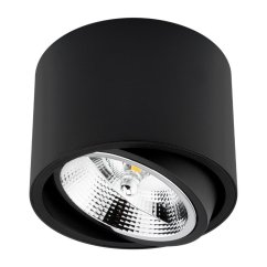 Povrchová montáž HALOGEN SPOT TUBA Movable GU10 AR111 Round Black 100mm TELES LUMILED
