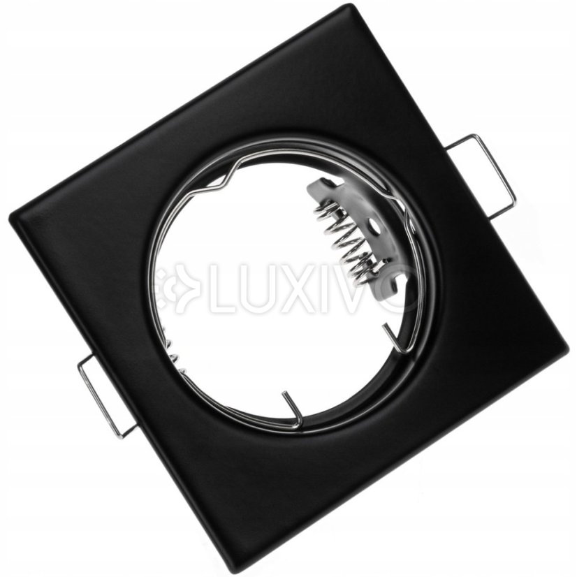 Svietidlo HALOGEN na zapustenú montáž Pevné štvorcové svietidlo PAVO Black Sheet MR16 GU10