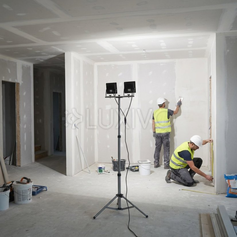 Reflektor LED Halogén lampa 2 x 50W na statíve GLAREX 4000K LUMILED