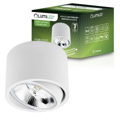 Nástenné svietidlo halogénové spot tuba pohyblivé GU10 ES111 okrúhle biele 100mm TELES LUMILED