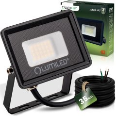 LED reflektor ZONER 20W 1800lm 4000K IP65 čierny LUMILED