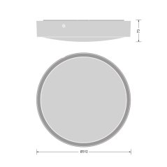 Vonkajšia priemyselná nástenná lampa LED 18W 2280lm 3000/4000K IP65 biela s núdzovým modulom so senzorom pohybu a súmraku