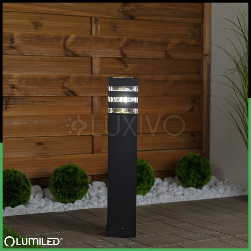 Záhradný vonkajší stojaci LED stĺp E27 12W TAXUS 2 50cm LUMILED