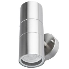 Vonkajšie nástenné svietidlo záhradné stena fasádne hore dole LED GU10 IP44 ZINNIA INOX LUMILED