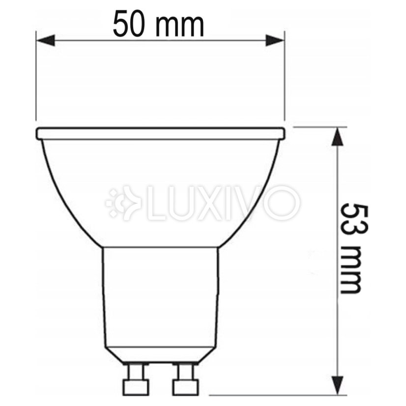LED žiarovka GU10 reflektor PAR16 6W = 50W 600lm 6500K studená 120° LUMILED