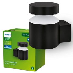 Vonkajšie nástenné svietidlo LED lampa 6W 750lm 4000K Black Laven Philips