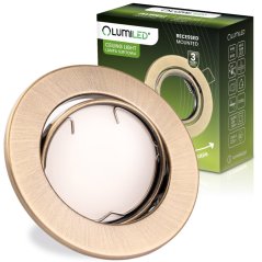 Zapustené svietidlo halogénové pohyblivé okrúhle AURELI antik plech MR16 GU10 Lumiled
