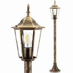 Záhradná stojaca lampa LIGURIA-LT 1xE27 vysoká tyč 96cm patina - GOLDLUX (Polux)