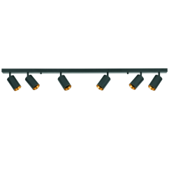 LED stropné/stenové svetlo 6 x GU10 MARIBEL Black GOLDLUX (Polux)