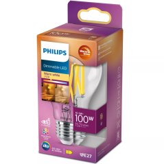 LED žiarovka E27 A60 10,5W = 100W 1521lm 2700 Warm Filament PHILIPS Stmievateľná