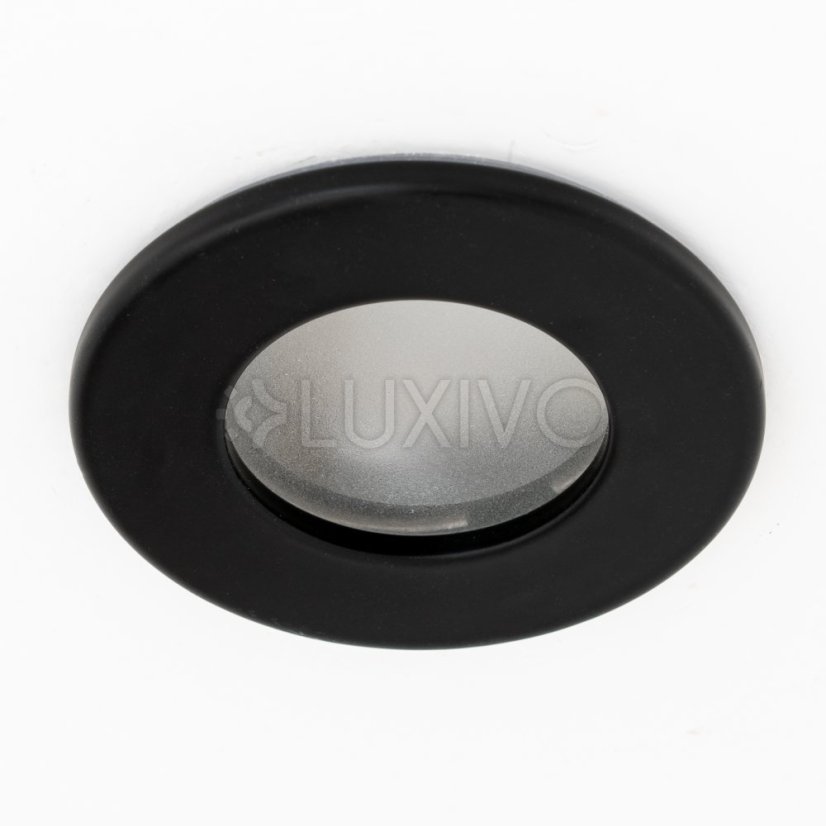 Svietidlo HALOGEN Skrytý kúpeľňový podhľad Hermetický AQUS GU10 LUMILED Black IP44 FIXED