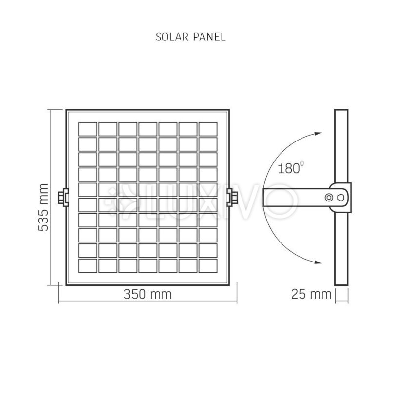 Solárne svetlomety 56x LED 100W 2800lm 5000K IP65 VIDEX Súmrakový senzor s diaľkovým ovládaním