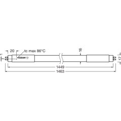 LED trubica G5 T5 37W = 80W 5600lm 6500K studená 190° 150cm SubstiTUBE TUBE Osram
