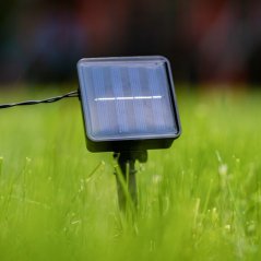 Solárna záhradná girlanda - 50x LED dekoratívne gule 16,7 m - teplé svetlo 3000K