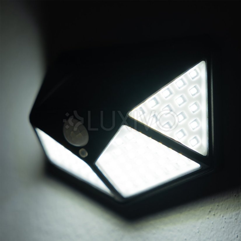 Solárne reflektory LED Halogénová záhradná lampa 6500K IP65 Senzor pohybu a súmraku VERIS LUMILED