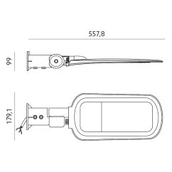 Pouličné svietidlo Parkovacie LED svietidlo VESPA 60W 6600lm 4000K KOBI