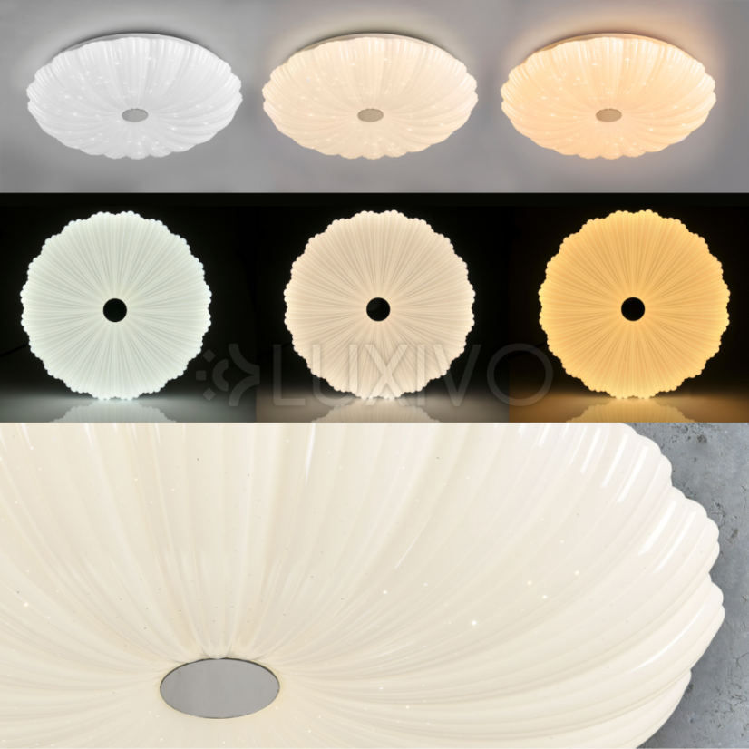 LED plafón stropný 72W 8000lm CCT 120° biely stmievateľný s diaľkovým ovládaním Flower Sanico Goldlux