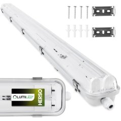 Hermetické LED svietidlo prachotesné 120cm 2x T8 G13 IP65 Lumiled