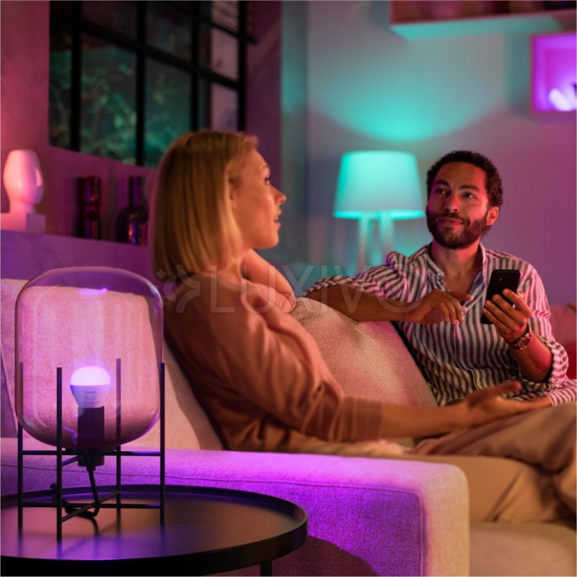 2x LED žiarovka E14 Ball P45 5,1W = 40W 470lm 2000-6500K CCT + RGB SMART Smart Bluetooth ZigBee White and Color Ambiance Philips HUE