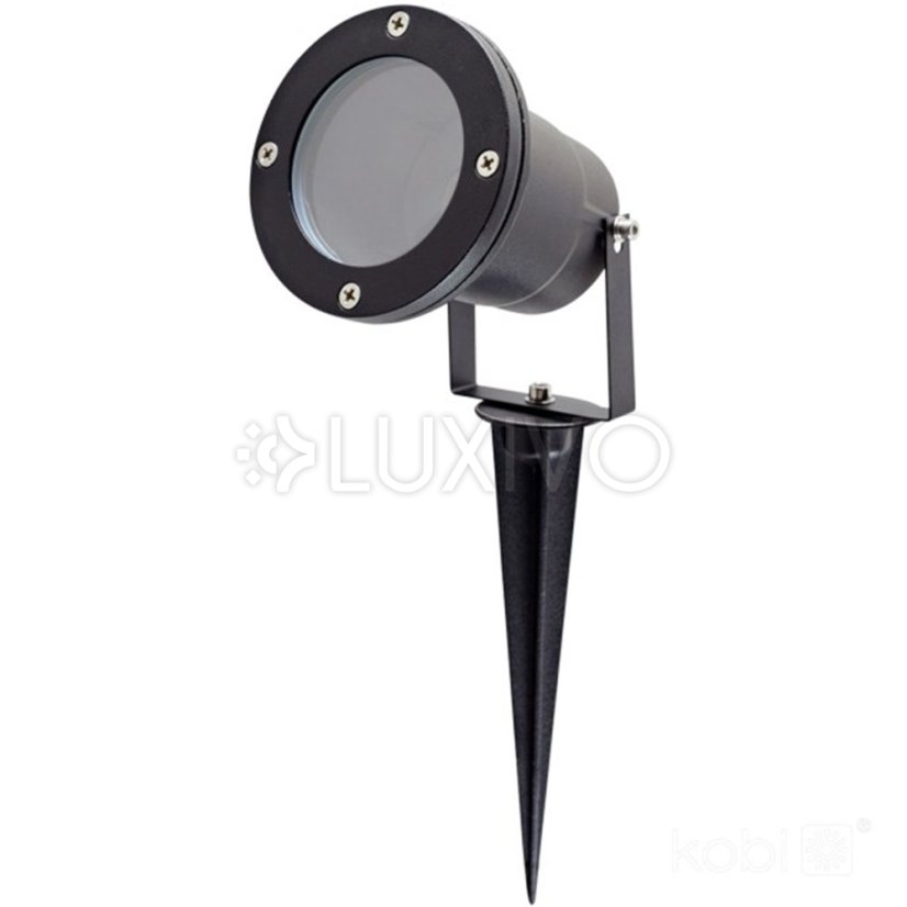Záhradná lampa LED GU10 IP65 HAPPY Black - kábel 1 m