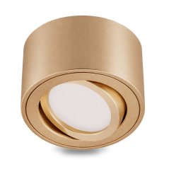 Nástenné halogénové bodové svietidlo rúrkové pohyblivé okrúhle zlaté 50mm AMAT-S