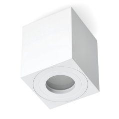 HALOGEN Vodotesná hliníková SPOT TUBA 95mm IP44 Biela AQUARIUS SQUARE Kobi