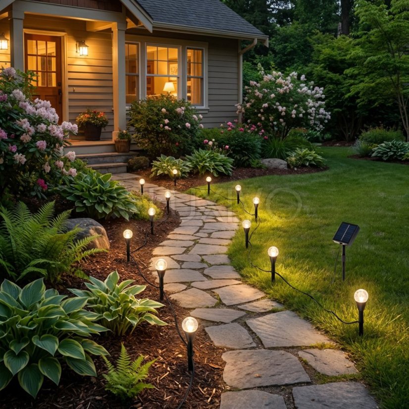 Solárna záhradná girlanda 20LED zapichovacia 5, 80m HAKON Lumiled