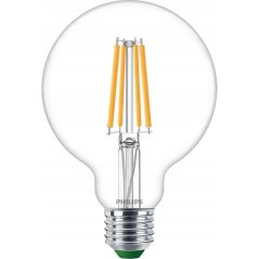 LED žiarovka E27 G95 4W = 60W 840lm 2700K teplé vlákno PHILIPS Ultra Efficient