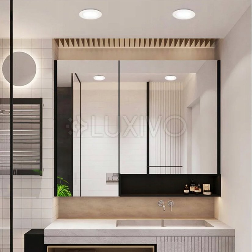 Plafond LED panel 24W 4000K 1920lm 29cm Round Flush Mount Black ECOLIGHT