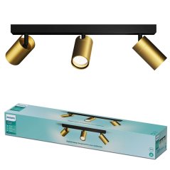 Reflektorové stropné svietidlo 3x GU10 IP44 medeno-čierne Kosipo Philips