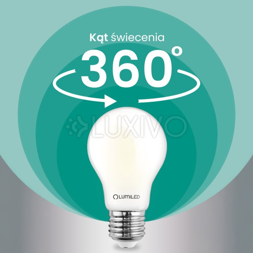 Žiarovka LED E27 A60 4, 9W 1055lm = 75W 2700K teplá 360° filament KLASA A LUMILED