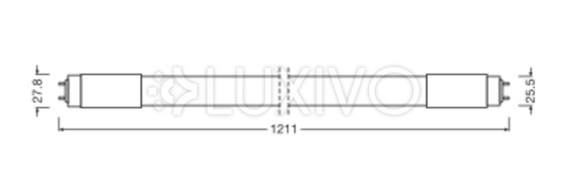 LED žiarovka T8 G13 18W = 36W 2000lm 6500K studená 190° 120cm LED TUBE UNIVERSAL Osram