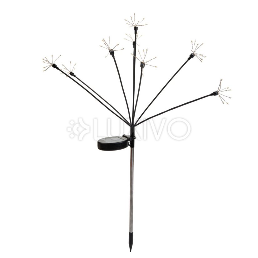 2x Solárna záhradná lampa LED ALISMA zapichovacia vonkajšia 70cm 2700K IP44 LUMILED