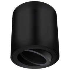 Nástenné svietidlo halogénové spot tuba pohyblivé GU10 okrúhle čierna 84mm AMAT-M LUMILED