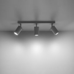 Svietidlo na povrchovú montáž RING 3L 3xGU10 Reflektor Halogén Pohyblivé Minimalistické Biele SOLLUX