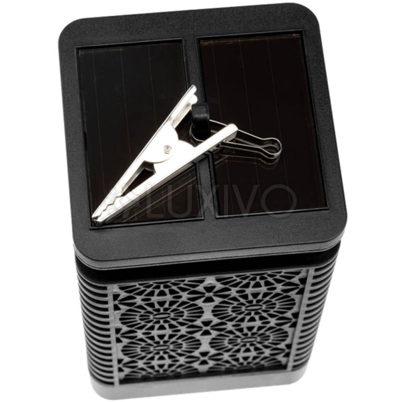 Záhradný lampáš LED Solar Decorative Flame Square 17cm