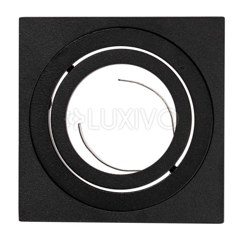 Povrchová montáž HALOGEN Pohyblivé svietidlo AMAT-M GU10 LUMILED Square Black 84mm