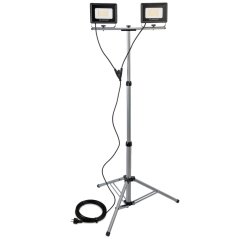 Reflektor LED Halogén lampa 2 x 50W na statíve GLAREX 4000K LUMILED