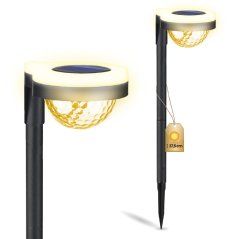 LATI Solárne vonkajšie LED svetlo Teplá čierna