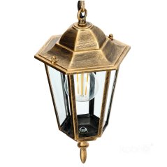Závesná stropná lampa vonkajšia E27 zlatá IP54 LO 4105 Kobi