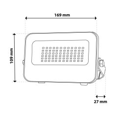 LED reflektor TRINOX 30W 3300lm CCT IP66 sivý LUMILED