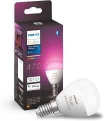 LED žiarovka E14 Ball P45 5,1W = 40W 470lm 2000-6500K CCT + RGB SMART Smart Bluetooth ZigBee White and Color Ambiance Philips HUE