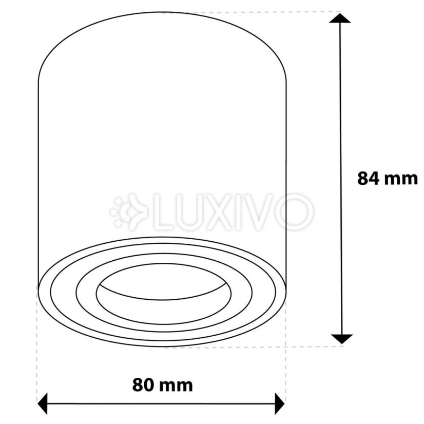 Prisadené halogénové bodové svietidlo AMAT-M - GU10 - LUMILED okrúhle biele 84 mm