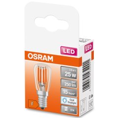 LED žiarovka E14 T26 2,8W = 25W 250lm 6500K Cold 320° Filament OSRAM STAR