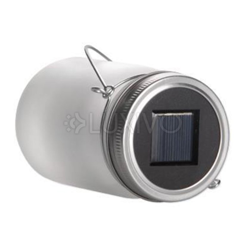 Záhradný lampáš LED Solar Jar Flame 13cm