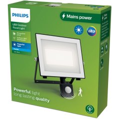 LED reflektor 50W 5400lm 5000K IP65 so senzorom pohybu a súmraku čierny Lois Philips