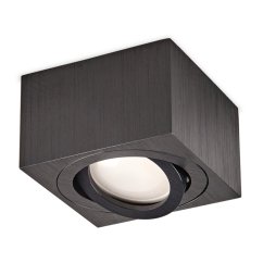 Povrchová montáž svietidla HALOGEN SPOT 50mm Black Square Movable OH37S Kobi