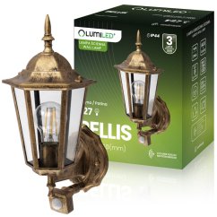 Záhradná lampa Vonkajšia nástenná lampa E27 12W LED svietidlo Senzor pohybu BELLIS LUMILED