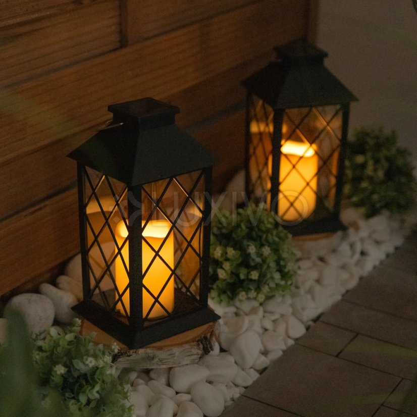 LED solárna záhradná lampa LIRIO Závesná lucerna 28cm LUMILED